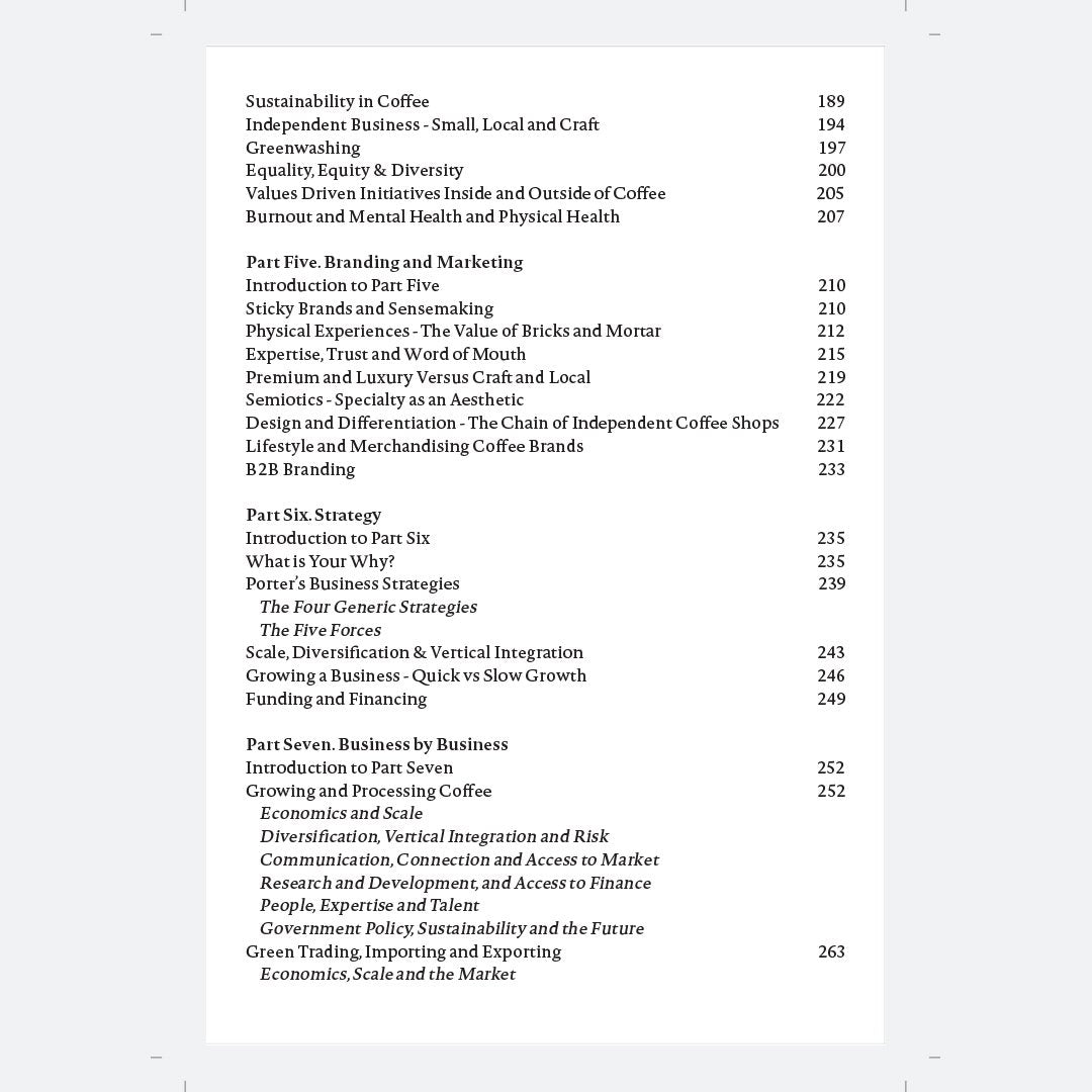THE BUSINESS OF SPECIALTY COFFEE